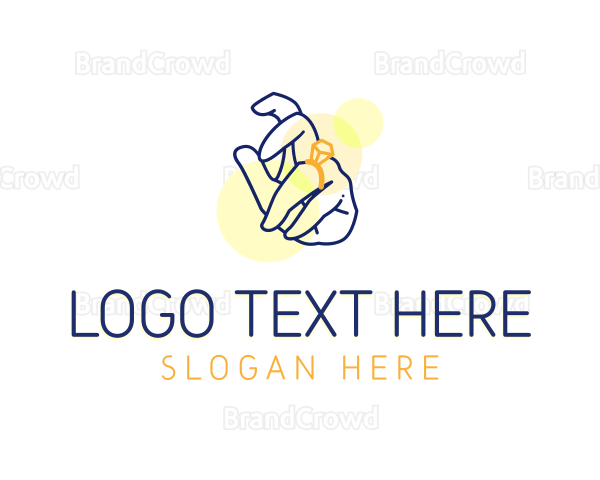 Diamond Ring Finger Logo