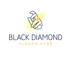 Diamond Ring Finger logo design