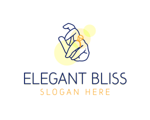 Diamond Ring Finger logo design