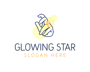 Shining - Diamond Ring Finger logo design