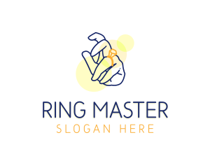 Diamond Ring Finger logo design