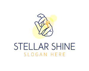 Diamond Ring Finger logo design