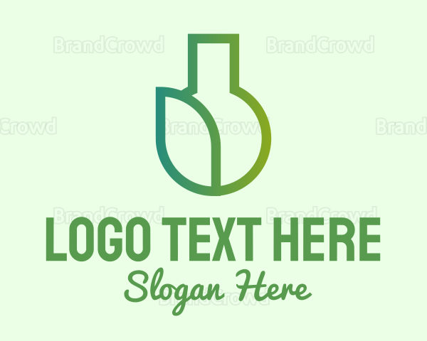 Organic Leaf Flask Logo