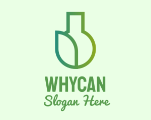 Substance - Organic Leaf Flask logo design