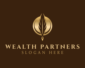 Luxury Quill Pen logo design