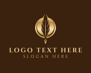 School - Luxury Quill Pen logo design