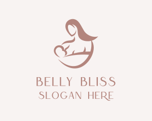 Pregnant - Child Care Breastfeed logo design