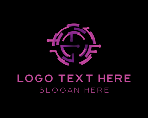 Virtual - Digital Cyber Technology logo design