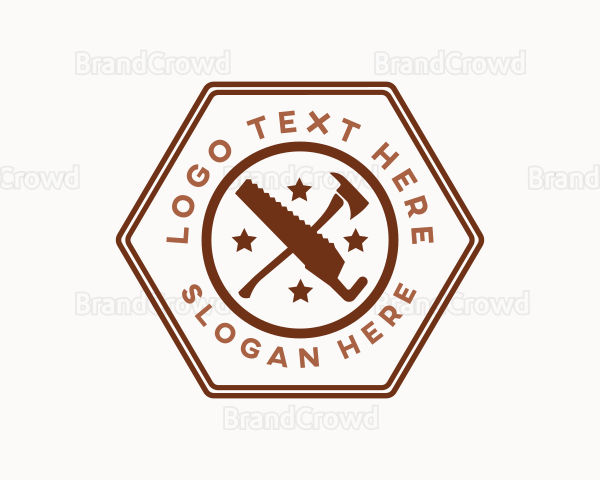 Axe Saw Wood Cutter Logo