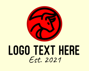 Bison - Raging Bull logo design
