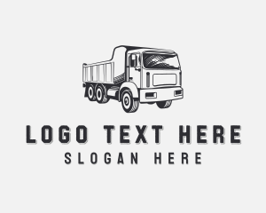 Auto - Vintage Dump Truck Logistics logo design