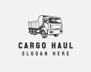 Vintage Dump Truck Logistics logo design