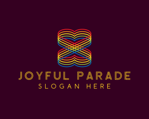 Parade - Rainbow Heart Love logo design