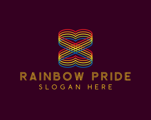 Gay - Rainbow Heart Love logo design