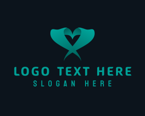 Digital Marketing - Heart Ribbon Company logo design