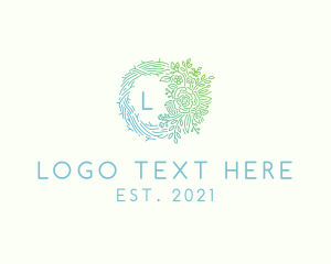 Spring - Garden Floral Outline logo design