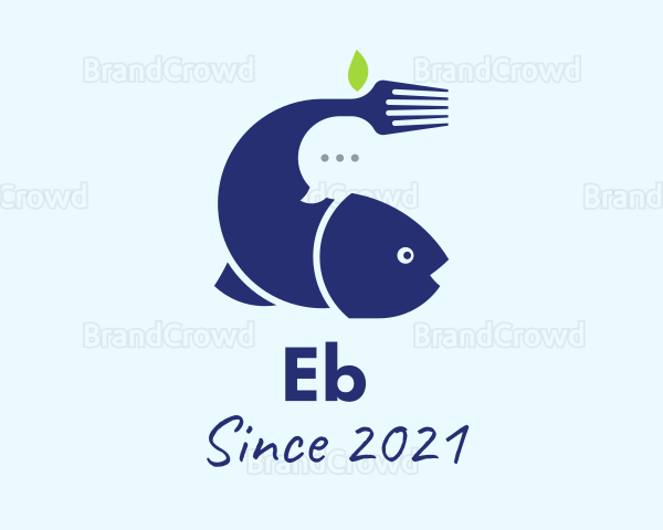 Seafood Restaurant Chat Delivery Logo