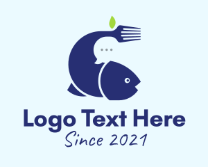 Fast Food - Seafood Restaurant Chat Delivery logo design