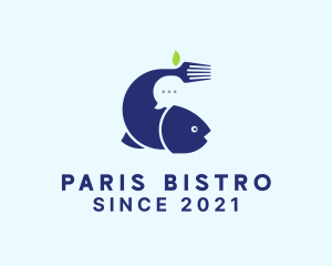 Seafood Restaurant Chat Delivery logo design