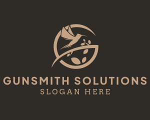 Hummingbird Tree Branch logo design