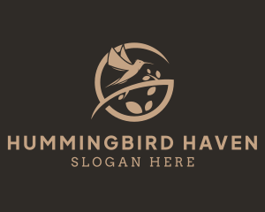 Hummingbird - Hummingbird Tree Branch logo design