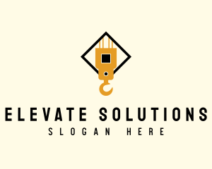 Lift - Crane Lift Construction logo design