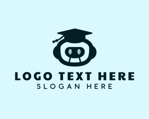Online Learning - Educational Robot App logo design