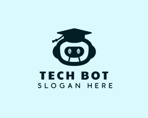 Robot - Android Robot Graduate logo design