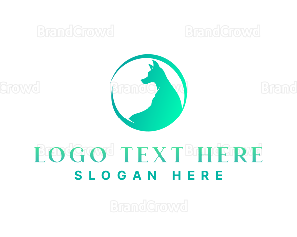 Green Pet Dog Logo