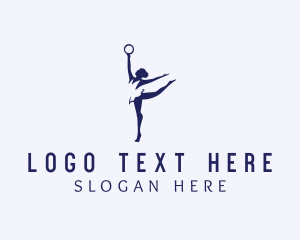 Split - Rhythmic Gymnastics Athlete logo design