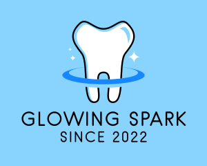 Teeth Dental Sparkle logo design