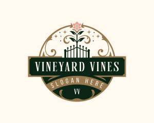 Elegant Vineyard Garden logo design