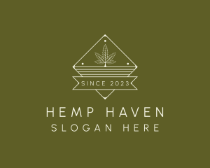 Hemp - Hemp Leaf Diamond logo design