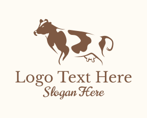 Brown Dairy Cattle  Logo