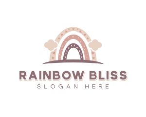 Cloud Boho Rainbow logo design