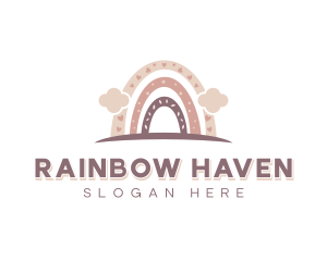 Cloud Boho Rainbow logo design