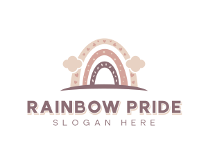 Cloud Boho Rainbow logo design