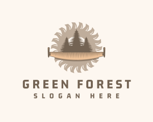 Forest Lumber Saw logo design