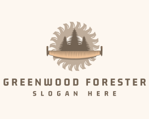 Forest Lumber Saw logo design