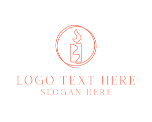 Candlelight - Candlestick Spa Decoration logo design