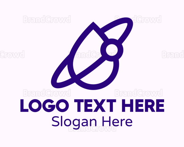 Purple Droplet Orbit Logo