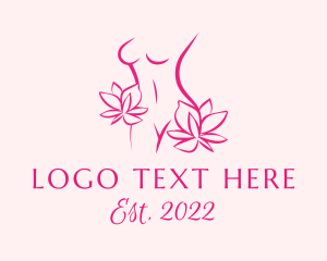 Nude - Floral Feminine Body logo design