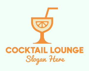 Orange Citrus Cocktail logo design