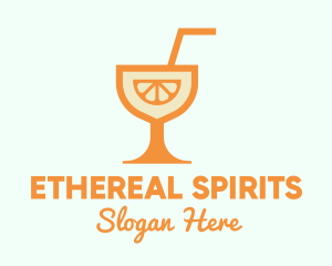 Spirits - Orange Citrus Cocktail logo design