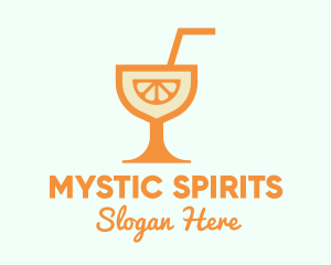 Orange Citrus Cocktail logo design