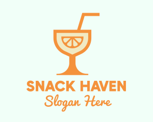 Orange Citrus Cocktail logo design