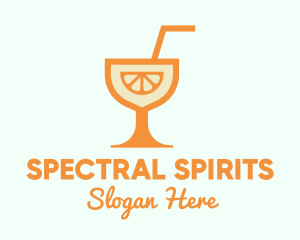 Orange Citrus Cocktail logo design