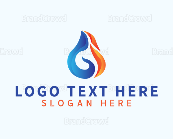 Droplet Flame Element Logo