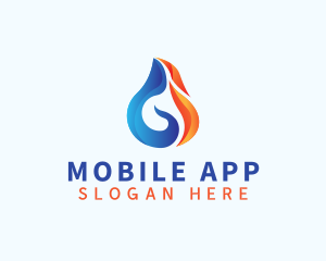 Droplet Flame Element Logo