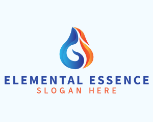 Element - Droplet Flame Element logo design